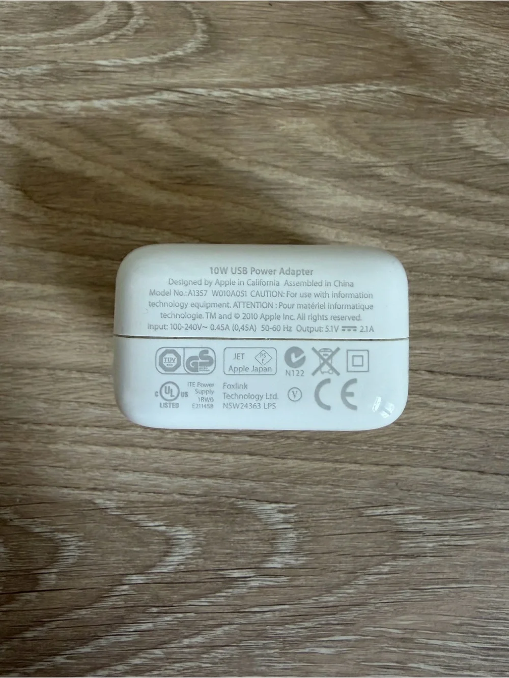 Used Original Apple 10W USB Wall Charger Block Power Adapter iPhone iPad iPod